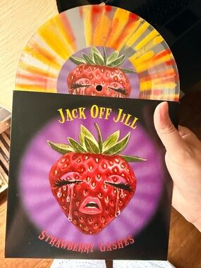 *rare* LE Jack Off Jill Strawberry Gashes UK 7” EP Import Ban- Strwbry Tricolour